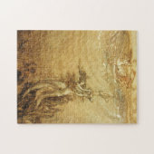 真珠のパズルのために採取している人魚 ジグソーパズル (横)