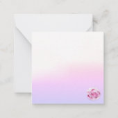 真珠のヒッポピンクフローラ教室の愛 ノートカード (裏面)