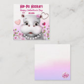 真珠のヒッポピンクフローラ教室の愛 ノートカード (正面/裏面)