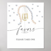 真珠のビーズ-ブライダルの好意を1つ取って下さい ポスター (正面)