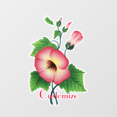 真珠のピンクの花サンダー_コーブ ウィンドウサイン (シート)