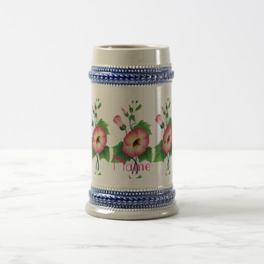 真珠のピンクの花サンダー_コーブ ビールジョッキ (中央)