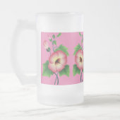 真珠のピンクの花サンダー_コーブ フロストグラスビールジョッキ (左)