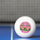 真珠のピンクの花サンダー_コーブ 卓球ボール (ネット)