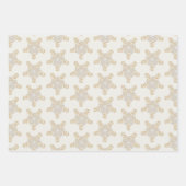 真珠のメリークリスマス書道スター ラッピングペーパーシート (正面2)