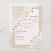 真珠のリハーサル結婚ディナーとウィーレース 招待状 (正面/裏面)