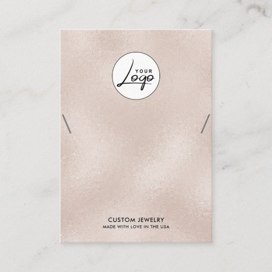 真珠のロゴのネックレスブレスレット表示カード 名刺 (正面)