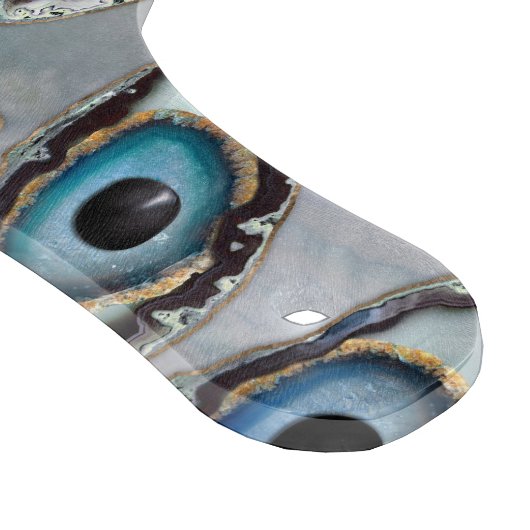 真珠の上の邪悪な目のパターンの測地座標と結晶 カッティングボード (角)