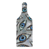 真珠の上の邪悪な目のパターンの測地座標と結晶 カッティングボード (正面)