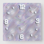 真珠の与え誕生の母 スクエア壁時計 (正面)