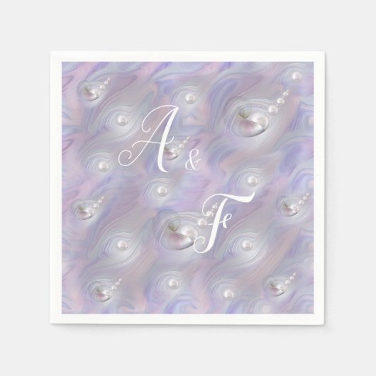 真珠の与え誕生の母 スタンダードカクテルナプキン (正面)