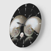 真珠の丸い時計の母 ラージ壁時計 (傾斜)