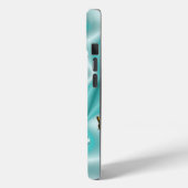 真珠の付いた緑のシルクの蝶 Case-Mate iPhoneケース (裏面 / 左)