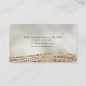 真珠の原生の点の芸術のスタイルの金質 名刺 (裏面)