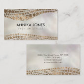 真珠の原生の点の芸術のスタイルの金質 名刺 (正面/裏面)