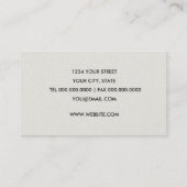 真珠の名刺の文字列を含む任意の色 名刺 (裏面)