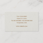 真珠の名刺の文字列を含む任意の色 名刺 (裏面)