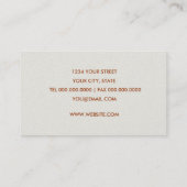 真珠の名刺の文字列を含む任意の色 名刺 (裏面)