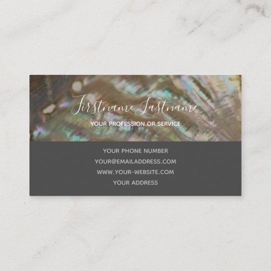 真珠の大切高級ジュエリーの贈り物の母 名刺 (裏面)