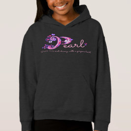 真珠の女の子P名モノグラムのアパレルを意味する Tシャツ