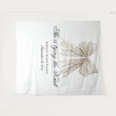 真珠の弓彼女は結び目ブライダルシャワー タペストリー (正面(横))