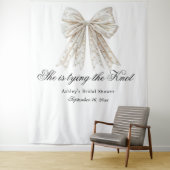 真珠の弓彼女は結び目ブライダルシャワー タペストリー (インサイチュ)