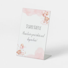 真珠の待ちオムツラッフルサイン 台座サイン