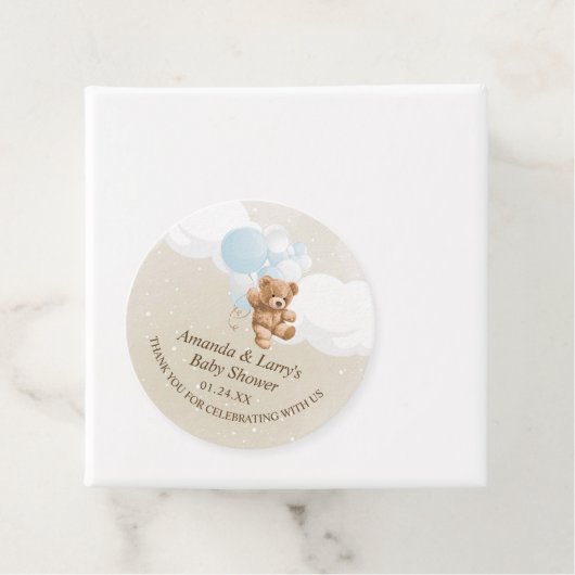 真珠の待ちダスティブルーテディベア フェイバータグ (インサイチュ)