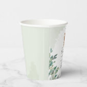 真珠の待ちユーカリ葉カップル赤ちゃんシャワー 紙コップ (右)