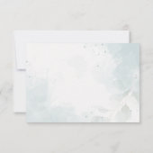 真珠の待ちユーカリ赤ちゃんシャワーサンキューカード 招待状 (裏面)