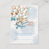 真珠の待ち赤ちゃんシャワーおむつラッフルチケット エンクロージャーカード (正面)