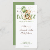 真珠の待つテディ緑のベビーシャワー座席表 (正面/裏面)