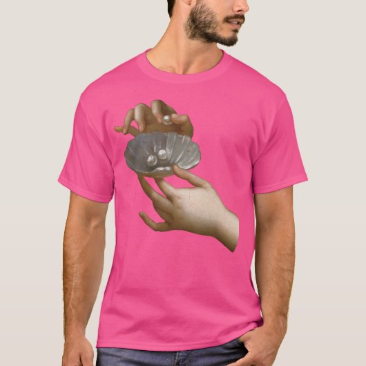 真珠の手のディテール ルネサンス美学 Tシャツ (正面)