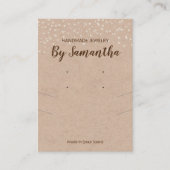 真珠の手作りイヤリング及びネックレスクラフトディスプレイ 名刺 (正面)