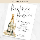 真珠の数を推測するボトルブライダルシャワー ポスター