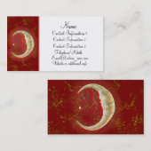 真珠の月の赤い名刺 名刺 (正面/裏面)