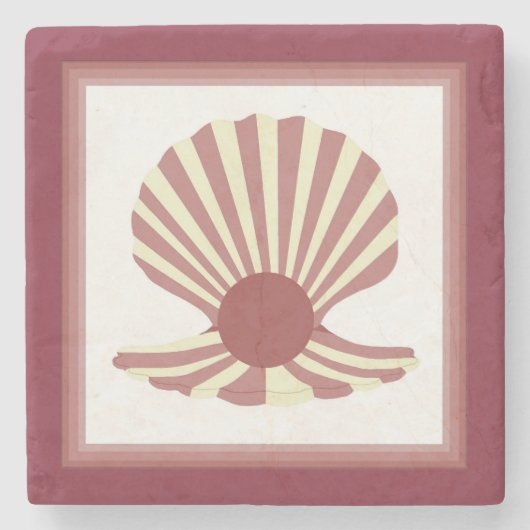 真珠の殻 ストーンコースター (正面)