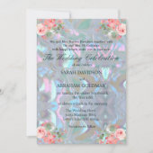 真珠の母なる光り輝く優雅なウェディング インビタ 招待状 (正面)