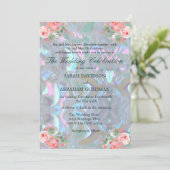 真珠の母なる輝きに満ちた優雅なウェディング インビテーション (スタンド正面)