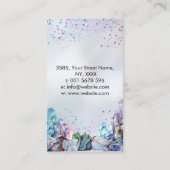 真珠の母に宝石の結晶クラスター  名刺 (裏面)