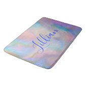 真珠の母に青のモノグラム名 | バスマット (アングル)