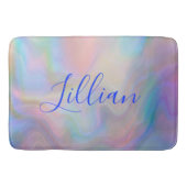 真珠の母に青のモノグラム名 | バスマット (正面)