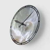 真珠の母の真珠真珠撮影 ラウンド壁時計 (傾斜)