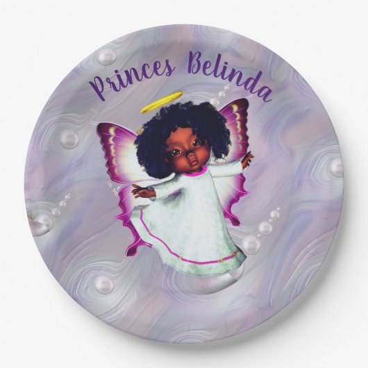 真珠の母は与えベビー真珠への誕生 ペーパープレート (正面)