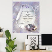 真珠の母は液体の渦巻きのように結合 ポスター (ホームオフィス)