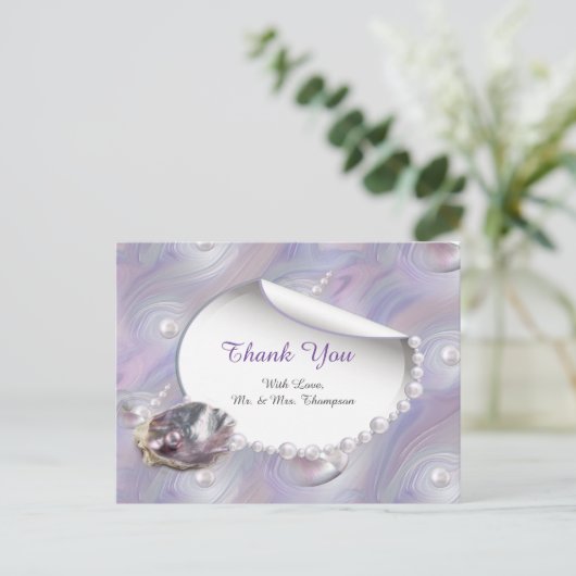 真珠の母は液体の渦巻きのように結合 ポストカード (スタンド正面)