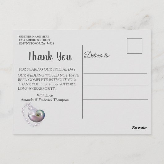 真珠の母は液体の渦巻きのように結合 ポストカード (裏面)