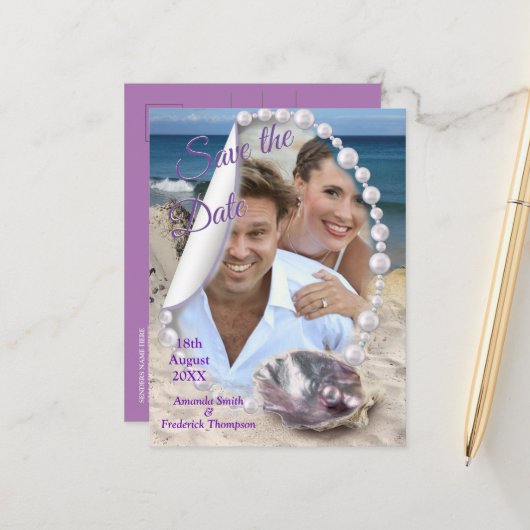 真珠の母は液体の渦巻きのように結合 案内ポストカード (正面/裏面インサイチュ)