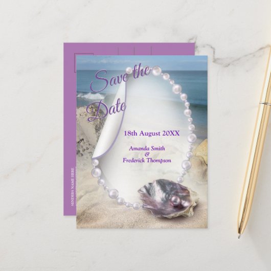 真珠の母は液体の渦巻きのように結合 案内ポストカード (正面/裏面インサイチュ)