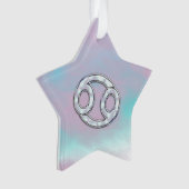 真珠の母スタイルがんシンボル星占い オーナメント (正面)